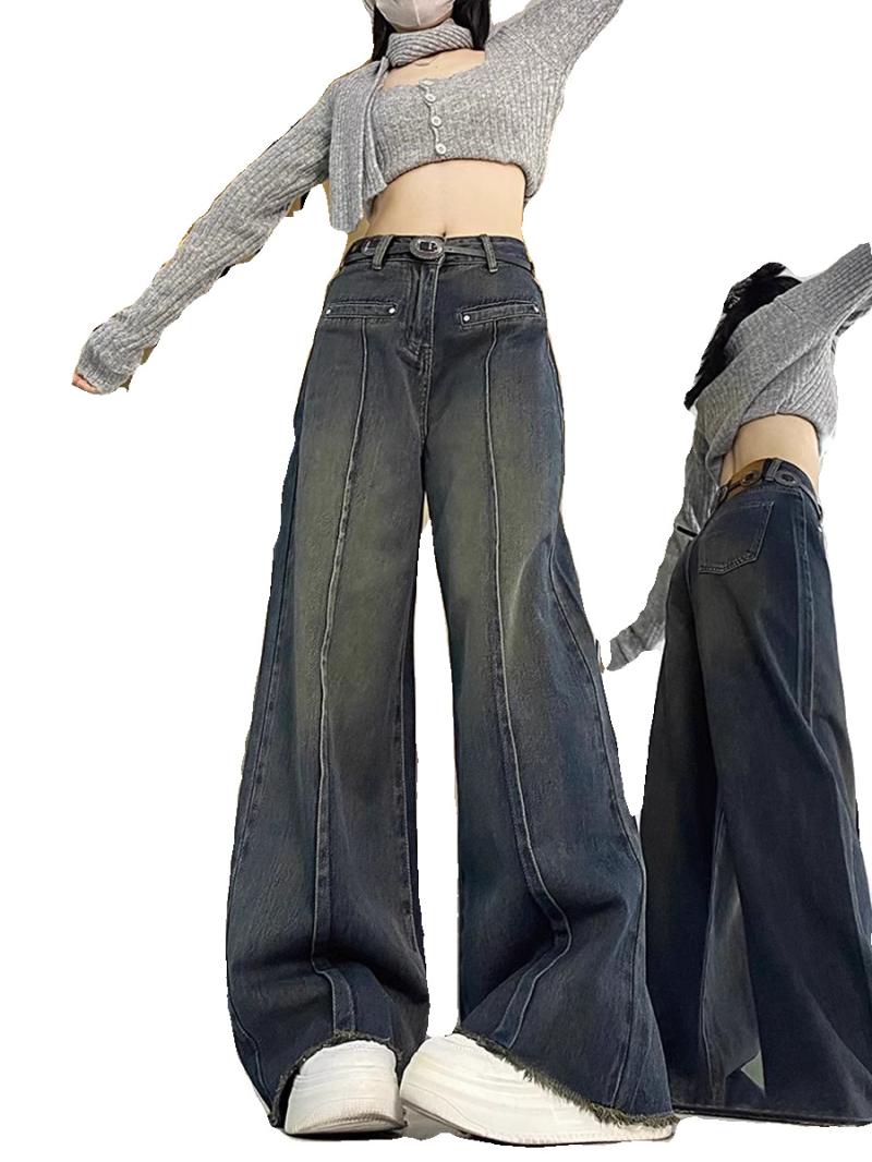 Womens Denim | Getty Pintuck Wide Leg Denim Denim